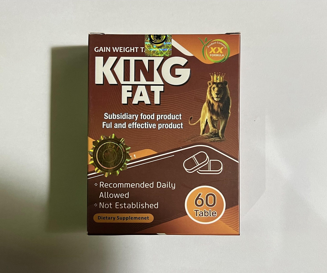  قرص کینگ فت 60 عددی King Fat با جایزه 200 تومانی